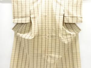 無形文化財正藍阿波しじら　格子織り出し着物